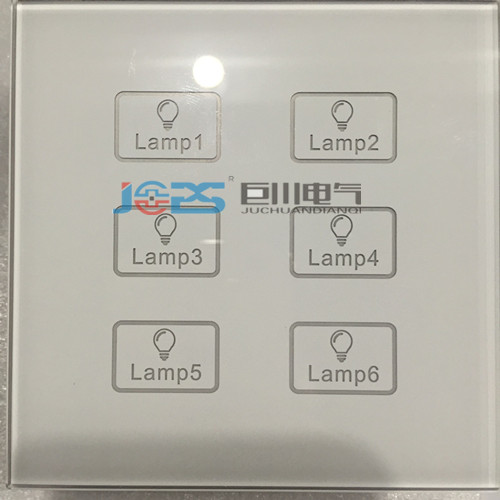 新品上市！巨川電氣6鍵智能觸摸面板 場(chǎng)景面板 智能觸控面板